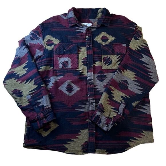 BP shacket button down long sleeve shirt western Navajo print size medium - Picture 14 of 14